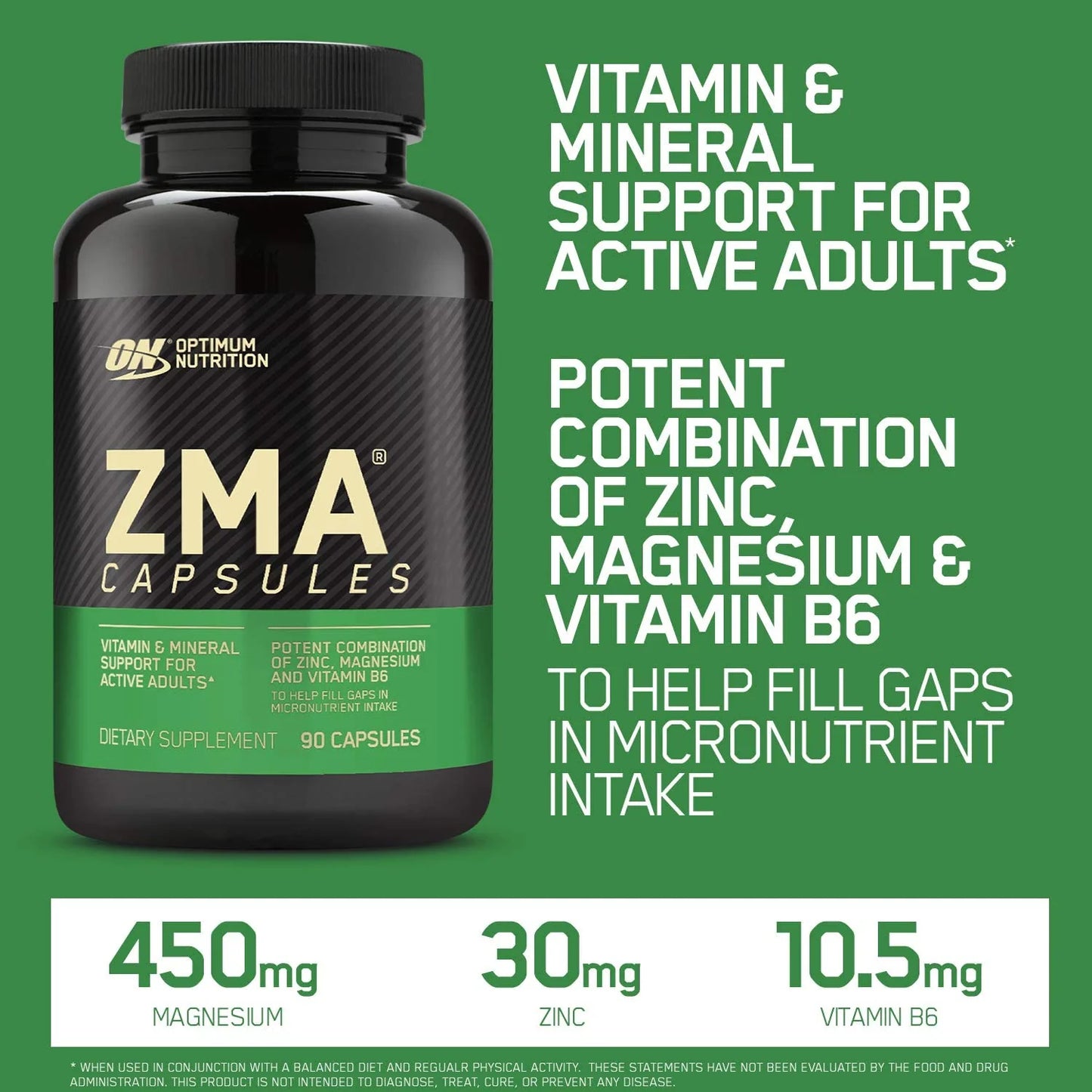 Optimum Nutrition Zinc Magnesium Aspartate (90 Cps)